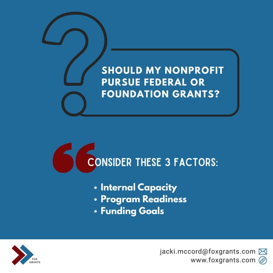Federal vs Foundation Grants Graphic